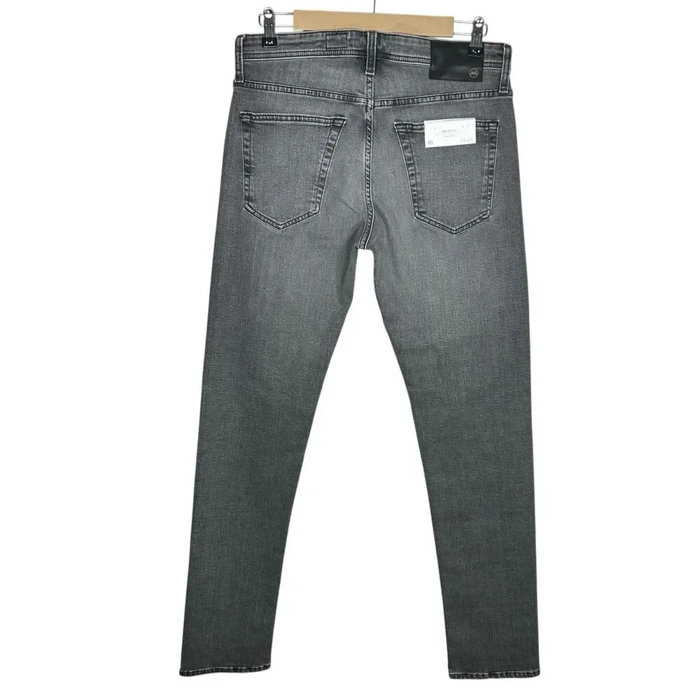 AG Adriano Goldschmied Tellis Jeans Mens 32x34 Gray Modern Slim Grunge Faded NWT